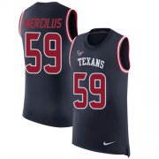 Wholesale Cheap Nike Texans #59 Whitney Mercilus Navy Blue Team Color Men's Stitched NFL Limited Rush Tank Top Jersey