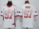 Wholesale Cheap Nike 49ers #97 Nick Bosa White Men's Stitched NFL Limited Rush Drift Fashion Jersey