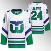 Cheap Men's Carolina Hurricanes #24 Seth Jarvis White Stitched Jersey