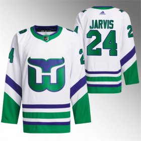 Cheap Men\'s Carolina Hurricanes #24 Seth Jarvis White Stitched Jersey