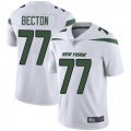 Wholesale Cheap Nike Jets #77 Mekhi Becton White Men's Stitched NFL Vapor Untouchable Limited Jersey