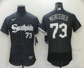 Wholesale Cheap Men\'s Chicago White Sox #73 Yermin Mercedes Black 2021 City Connect Stitched MLB Flex Base Nike Jersey