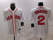 Cheap Men's Boston Red Sox #2 Xander Bogaerts White Cool Base Stitched Jersey