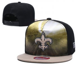 Wholesale Cheap Saints Team Logo Black Adjustable Leather Hat TX