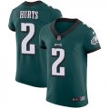 Wholesale Cheap Nike Eagles #2 Jalen Hurts Green Team Color Men's Stitched NFL Vapor Untouchable Elite Jersey