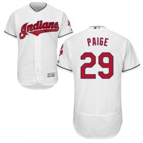 Wholesale Cheap Indians #29 Satchel Paige White Flexbase Authentic Collection Stitched MLB Jersey