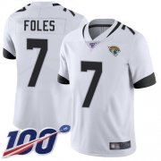 Wholesale Cheap Nike Jaguars #7 Nick Foles White Men's Stitched NFL 100th Season Vapor Limited Jersey