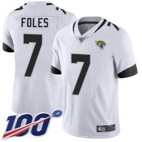 Wholesale Cheap Nike Jaguars #7 Nick Foles White Men\'s Stitched NFL 100th Season Vapor Limited Jersey