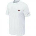 Wholesale Cheap Nike San Francisco 49ers Chest Embroidered Logo T-Shirt White