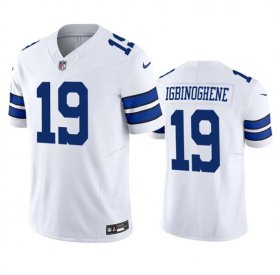 Men\'s Dallas Cowboys #19 Noah Igbinoghene White 2023 F.U.S.E. Vapor Limited Football Stitched Jersey