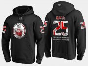 Wholesale Cheap Oilers #25 Darnell Nurse NHL Banner Wave Usa Flag Black Hoodie