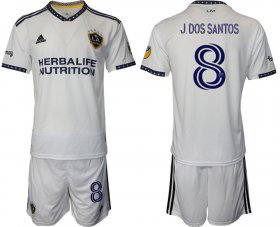 Wholesale Cheap Men 2022-2023 Club Los Angeles Galaxy home white 8 Adidas Soccer Jersey