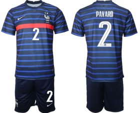 Wholesale Cheap Men 2020-2021 European Cup France home blue 2 Soccer Jersey