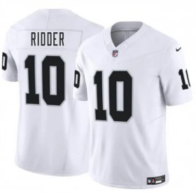 Cheap Men\'s Las Vegas Raiders #10 Desmond Ridder White 2024 F.U.S.E. Vapor Stitched Football Jersey