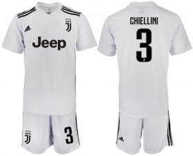 Wholesale Cheap Juventus #3 Chiellini White Soccer Club Jersey