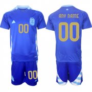 Cheap Men's Argentina Custom Blue 2024-25 Away SoccerJersey Suit