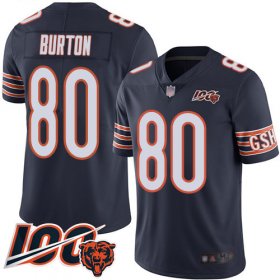 Wholesale Cheap Nike Bears #80 Trey Burton Navy Blue Team Color Men\'s Stitched NFL 100th Season Vapor Limited Jersey