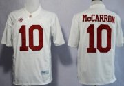 Wholesale Cheap Alabama Crimson Tide #10 A.J. McCarron 2014 White Limited Jersey