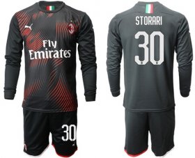 Wholesale Cheap AC Milan #30 Storari Third Long Sleeves Soccer Club Jersey