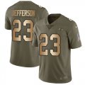 Wholesale Cheap Nike Ravens #23 Tony Jefferson Olive/Gold Men's Stitched NFL Limited 2017 Salute To Service Jersey