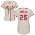 Wholesale Cheap Cardinals #25 Dexter Fowler Cream Alternate Women's Stitched MLB Jersey