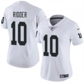 Cheap Women\'s Las Vegas Raiders #10 Desmond Ridder White Vapor Stitched Jersey(Run Small)