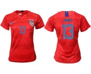 Wholesale Cheap Women's USA #13 Jones Away Soccer Country Jersey