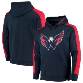 Wholesale Cheap Washington Capitals Fanatics Branded Iconic Blocked Pullover Hoodie Navy