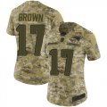 Wholesale Cheap Nike Patriots #17 Antonio Brown Camo Women's Stitched NFL Limited 2018 Salute to Service Jersey