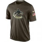 Wholesale Cheap Men's Vancouver Canucks Salute To Service Nike Dri-FIT T-Shirt