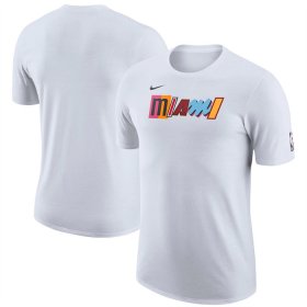 Cheap Men\'s Miami Heat White 2022-23 City Edition Essential Warmup T-Shirt