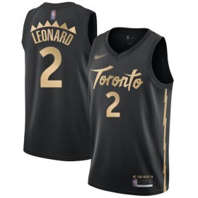 Wholesale Cheap Raptors #2 Kawhi Leonard Black Basketball Swingman City Edition 2019-20 Jersey