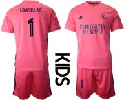 Wholesale Cheap Youth 2020-2021 club Real Madrid away 1 pink Soccer Jerseys