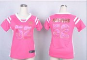 Wholesale Cheap Nike Packers #52 Clay Matthews Pink Women's Stitched NFL Elite Draft Him Shimmer Jersey