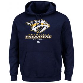 Wholesale Cheap Nashville Predators Majestic Critical Victory VIII Fleece Hoodie Navy Blue