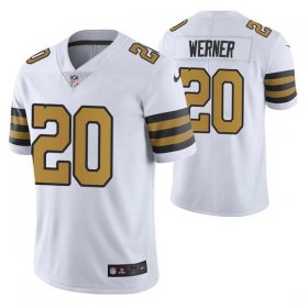 Wholesale Cheap Men\'s New Orleans Saints #20 Pete Werner White Color Rush Limited Stitched Jersey