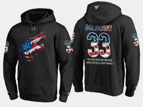 Wholesale Cheap Coyotes #33 Alex Goligoski NHL Banner Wave Usa Flag Black Hoodie