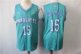 Wholesale Cheap Nike Hornets 15 Kemba Walker Aqua NBA Jordan Throwback Swingman Jersey