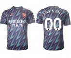 Wholesale Cheap Men 2021-2022 Club Arsenal Second away aaa version blue customized Soccer Jersey