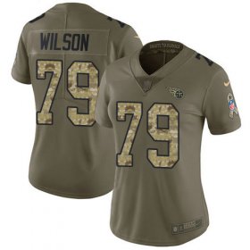 Wholesale Cheap Nike Titans #79 Isaiah Wilson Olive/Camo Women\'s Stitched NFL Limited 2017 Salute To Service Jersey