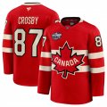 Cheap Men's Canada #87 Sidney Crosby Red 2025 4 Nations Face-Off Premium Stitched Jersey