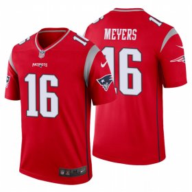 Wholesale Cheap Men\'s New England Patriots #16 Jakobi Meyers Inverted Legend Red Jersey