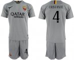 Wholesale Cheap Roma #4 Cristante Away Soccer Club Jersey