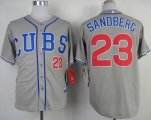 Wholesale Cheap Cubs #23 Ryne Sandberg Grey Alternate Road Cool Base Stitched MLB Jersey