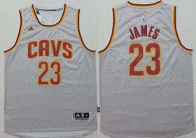 Wholesale Cheap Men\'s Cleveland Cavaliers #23 LeBron James Revolution 30 Swingman 2014 New Gray Jersey