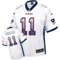 Wholesale Cheap Nike Patriots #11 Julian Edelman White Men's Stitched NFL Elite Drift Fashion Jersey