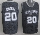 Wholesale Cheap San Antonio Spurs #20 Manu Ginobili Black Leopard Print Fashion Jersey