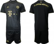 Wholesale Cheap Men 2021-2022 ClubBayern Munchen away black blank Adidas Soccer Jersey