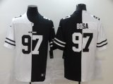 Wholesale Cheap Men's San Francisco 49ers #97 Nick Bosa White Black Peaceful Coexisting 2020 Vapor Untouchable Stitched NFL Nike Limited Jersey