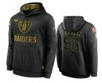 Wholesale Cheap Men's Las Vegas Raiders #96 Clelin Ferrell Black 2020 Salute To Service Sideline Performance Pullover Hoodie